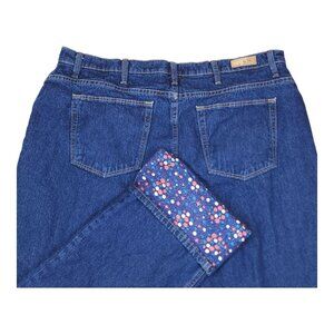 Cabelas Casuals Womens Flannel Lined Jeans Size 18 Regular Medium Wash